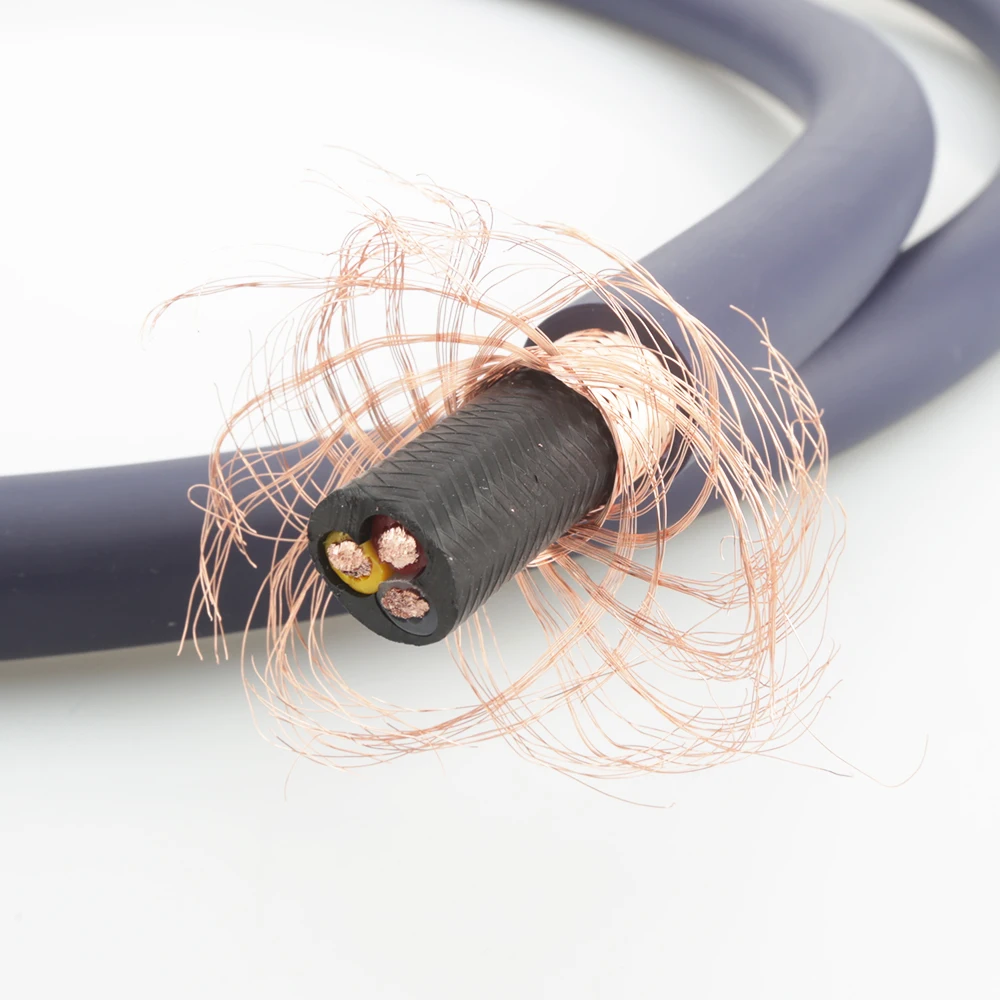 

3TS762 High Quality Power Supply Cable DIY Black Bulk Power cable Per Meter HIFI Mains Power Cord