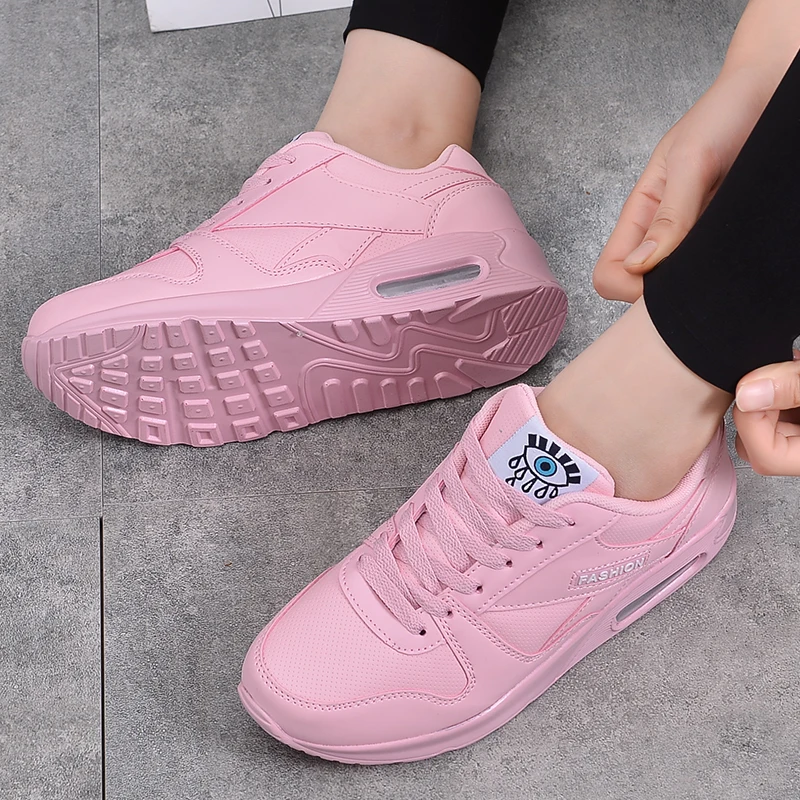 

Fashion Women Shoes Leather Platform Shoes New Style Women Sneakers Ladies BreathableTrainers Light Weight Large Size Sneaker