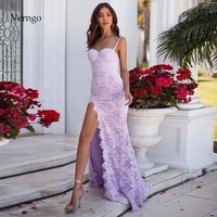 verngo mermaid evening dresses long purple lace formal dress sexy side slit prom dress blue party gown robe de soiree