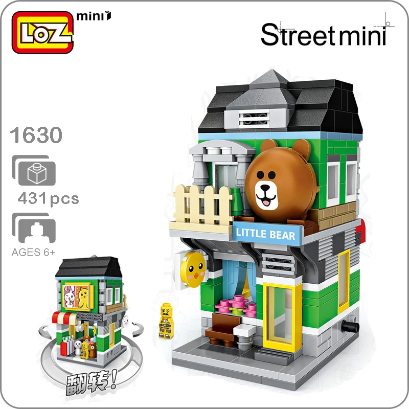 LOZ городская Косметика для макияжа маленький медвежонок магазин магазина