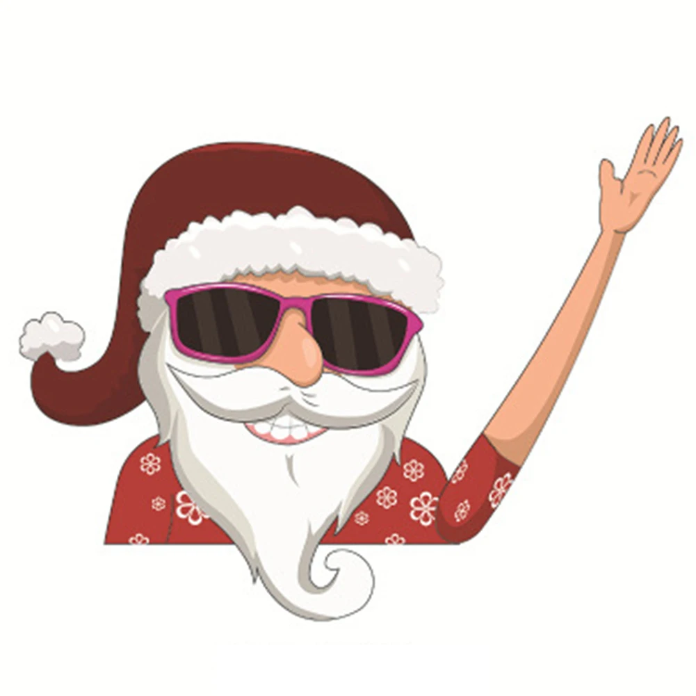 

Автомобильная наклейка для заднего стеклоочистителя, украшение на лобовое стекло, Санта-Клаус, рождественские персонализированные автомо...