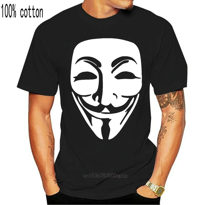 

New Anonymous Mask Men's T-Shirt Novelty Cool Tops Men'S Short Sleeve T shirt High Quality For Man Better2021 Summer Style
