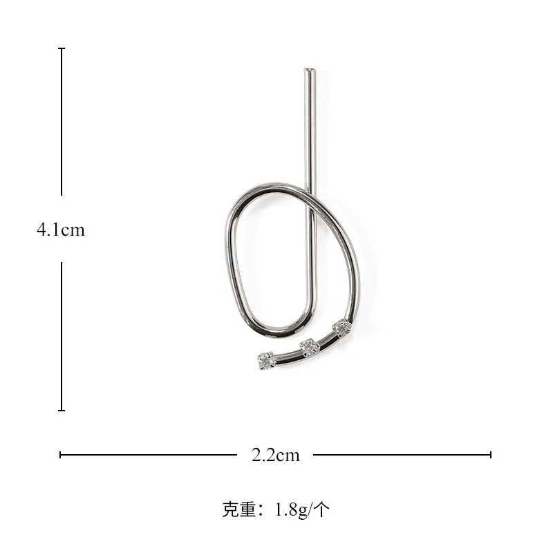 

HANGZHI 2020 New Trendy Pink Simple Geometric Long pendant Double layer Metal Earrings for Woman Girls Party Jewelry Gifts