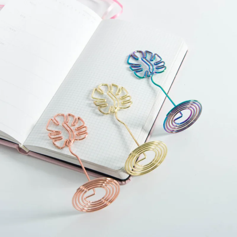 5 шт. настольная папка для заметок милые черепашки Клипсы Листья Свадебные