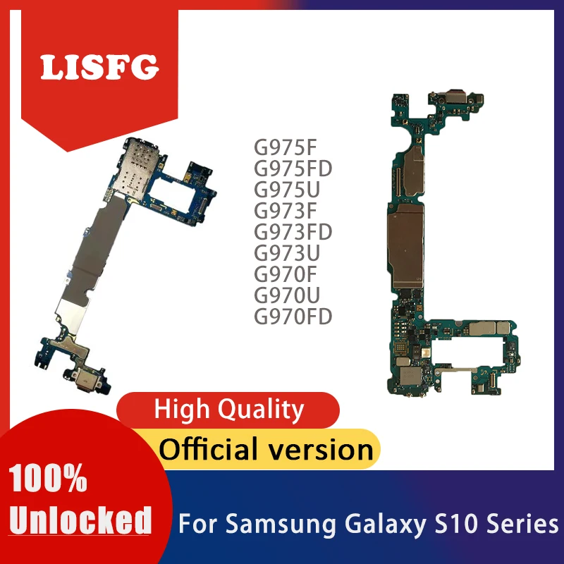 Разблокированная материнская плата 512 ГБ 128 для Samsung Galaxy S10 G973F G973FD G973U Plus G975F G975FD G975U