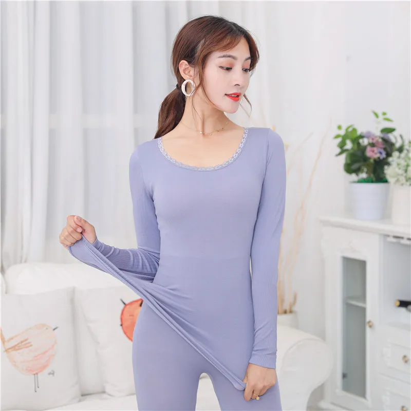 Новинка женские бесшовные комплекты термобелья для тела облегающее термобелье