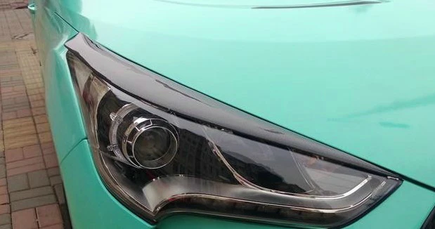 Автомобильный-Стайлинг для hyundai Veloster, покрытие для бровей из углеродного волокна, глянцевая отделка, передний бампер, век, волокно, Накладка для фар, тюнинг, часть