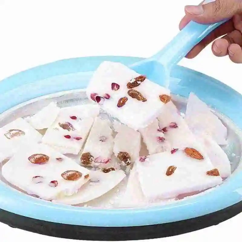 

Rolled Ice Cream Maker Instant Ice Cream Maker Pan with 2 Spatulas Round Sweet Spot Ice Cream Maker for Kids