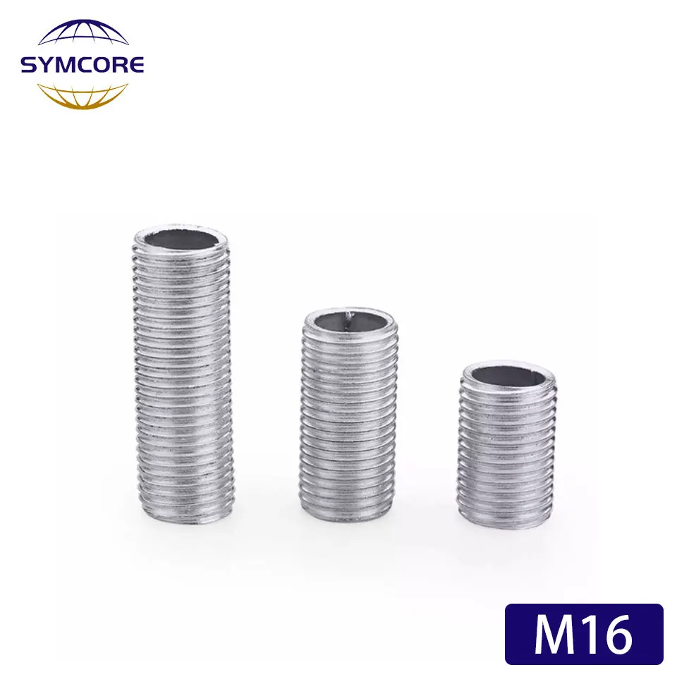 M16 hollow external tooth tube screw tube diameter 16mm full tooth straight tube straight rod threaded rod lighting accessories