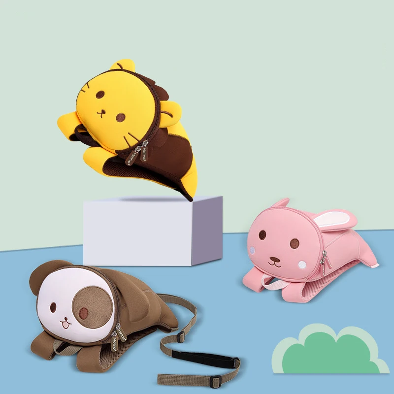 

Cute 3D Animals Lion Kids School Bags for Girls Waterproof with Anti Lost Rope Kids Bag 3-6 Years Old Toddler School Backpack