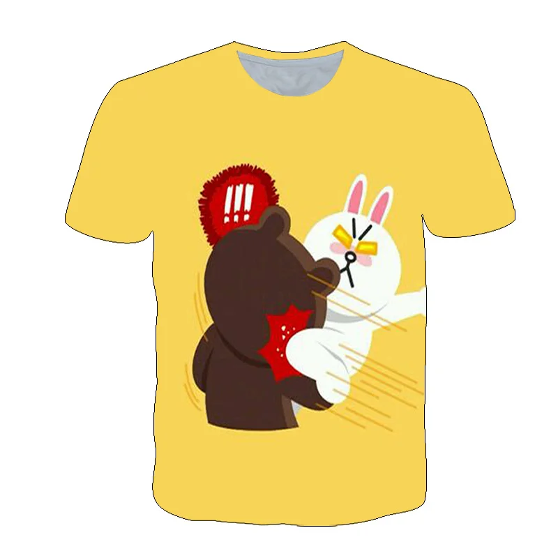 

Bear Anime 2021 Summer New Children's Clothing Boys Short Sleeve T-shirt Girls' Clothing Children's Clothing Boys T-shirt