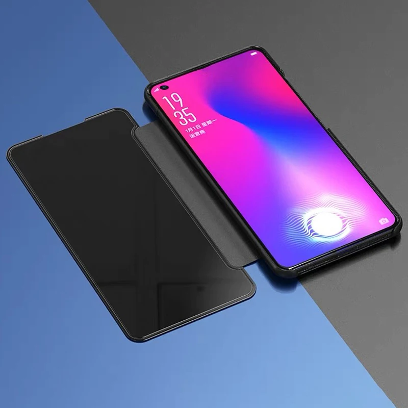 Чехол для Samsung A51 A71 противоударный чехол из искусственной кожи с зеркальным