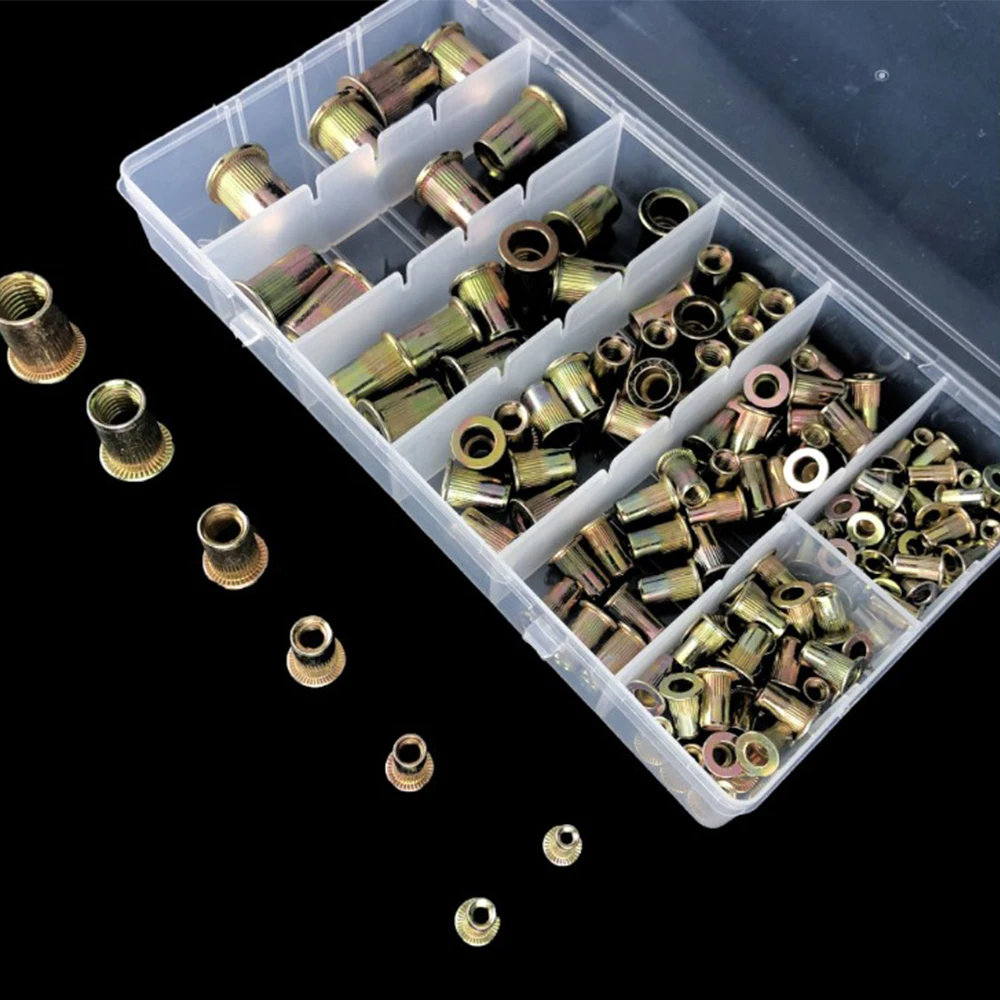 Набор гаек с плоской головкой вставки из углеродистой стали для M3 M4 M5 M6 M8 M10 M12