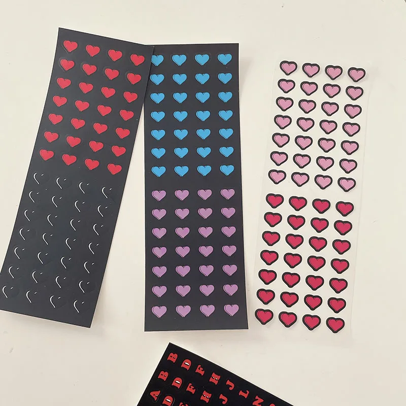 

Korean Alphabet Letter Number Love Heart Sticker DIY Scrapbooking Junk Journal Seal Decoration Stickers Stationery Art Supplies