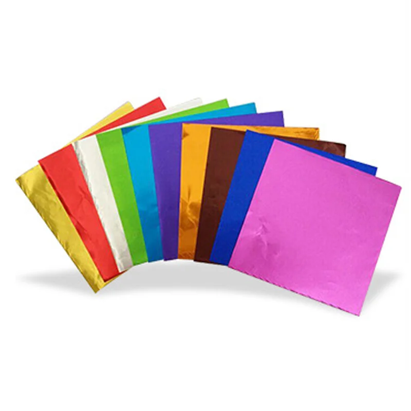 100Pcs DIY Food Aluminum Foils Paper Square Candy Package Chocolate Cookie Wrappers Party Embossing Gift Packaging | Дом и сад