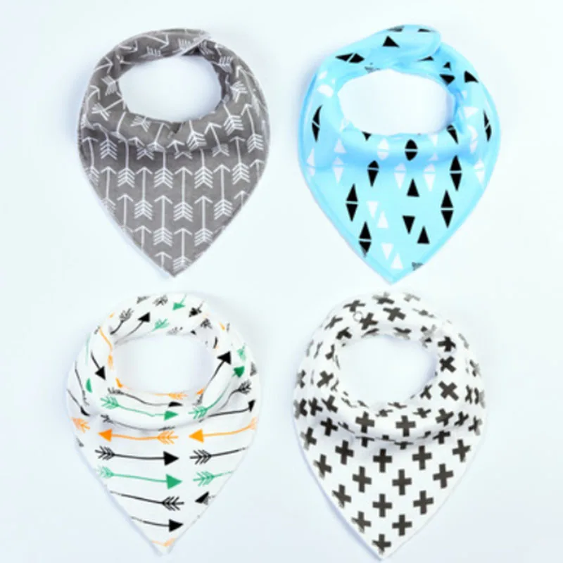 

High Quality Baby Care Triangle Towel Cartoon Printed Saliva Durable Soft Cotton Baby Bibs Comfortable Feeding Smock