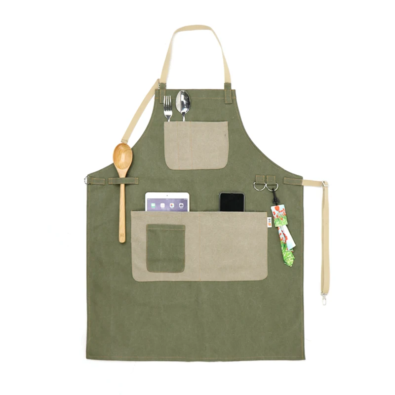 Рабочий дизайн Печать холст шеф повара фартуки экологически чистые толстые и
