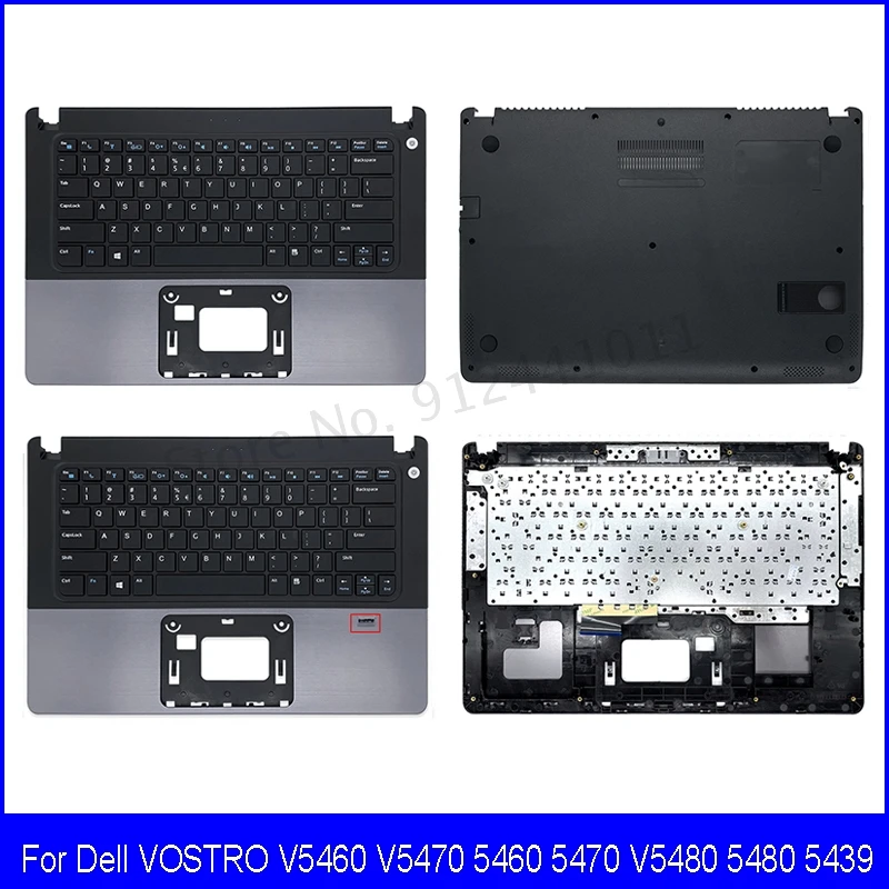 

New Laptop Palmrest with Keyboard For Dell VOSTRO V5460 V5470 5460 5470 V5480 5480 5439 Bottom Base Case C D Cover KY66W 0KY66W