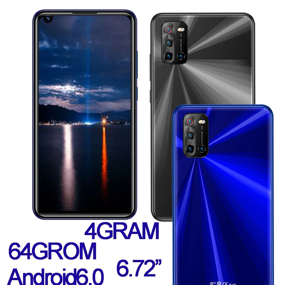 

6.72inch Screen 10i Smartphones 4G RAM+64G ROM Quad Core 8MP+13MP Front/Back Camera Android 6.0 Mobile Phones Celulares Unlocked