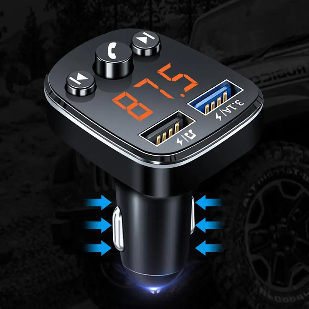 FM-трансмиттер автомобильный с поддержкой Bluetooth 5 0 и 2-мя USB-портами | Автомобили