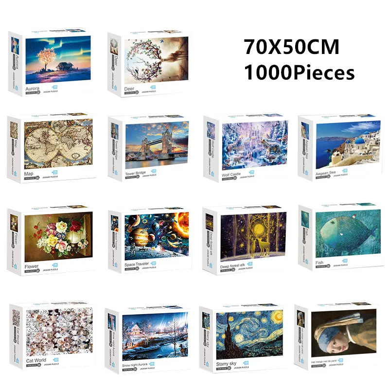 

1000 Pieces Jigsaw Puzzles Assembling picture Classical Pictures pzzles toys for adults kids games educational games Toys