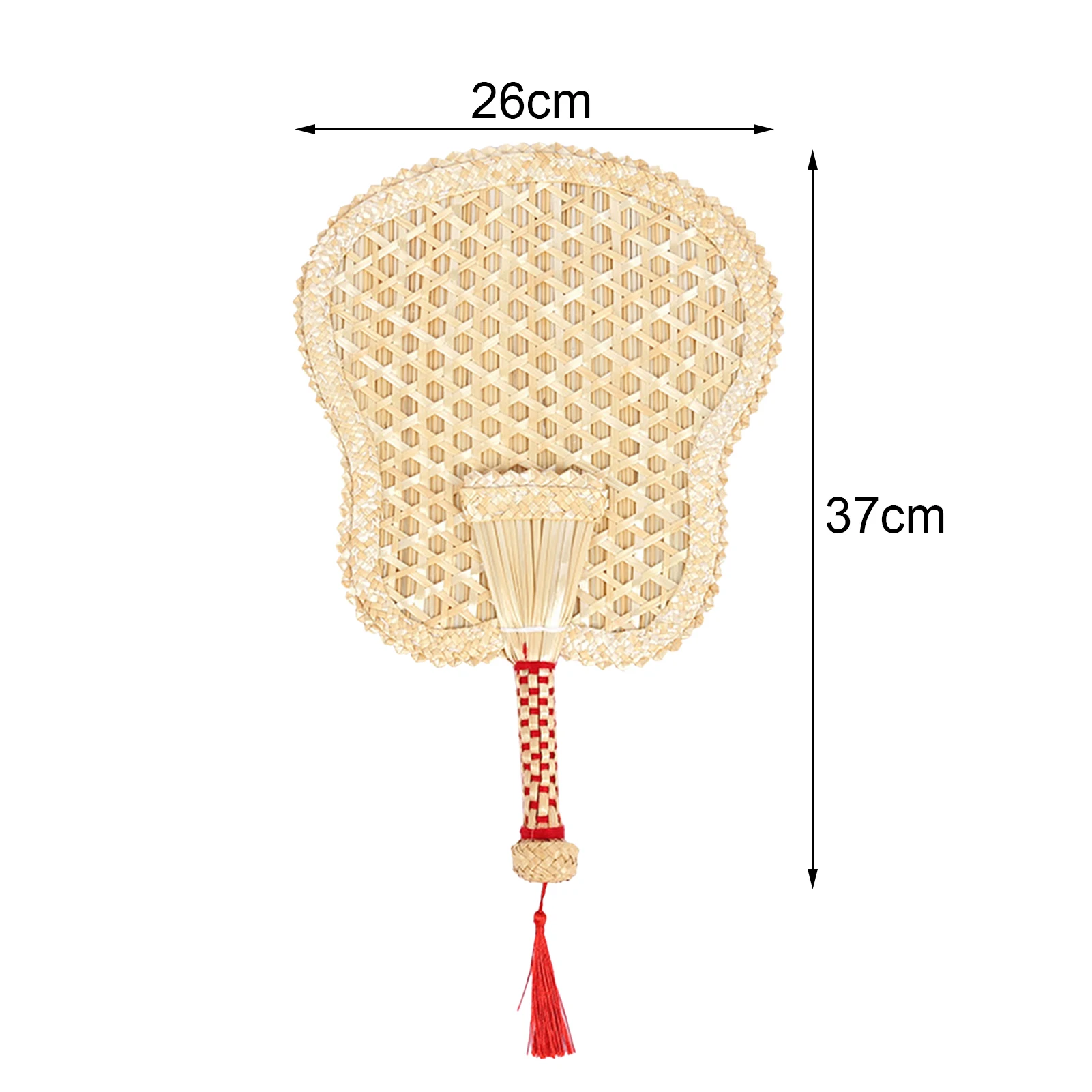 

1pc Summer Cooling Fan Pure Natural Handmade DIY Heart Shaped Bamboo Woven Fan Artificial DIY Woven Cooling Fan Home Decoration
