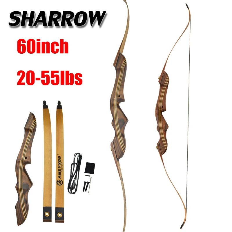 Рекурсивный лук 20 55 фунтов 60 дюймов деревянный костюм для профессионалов