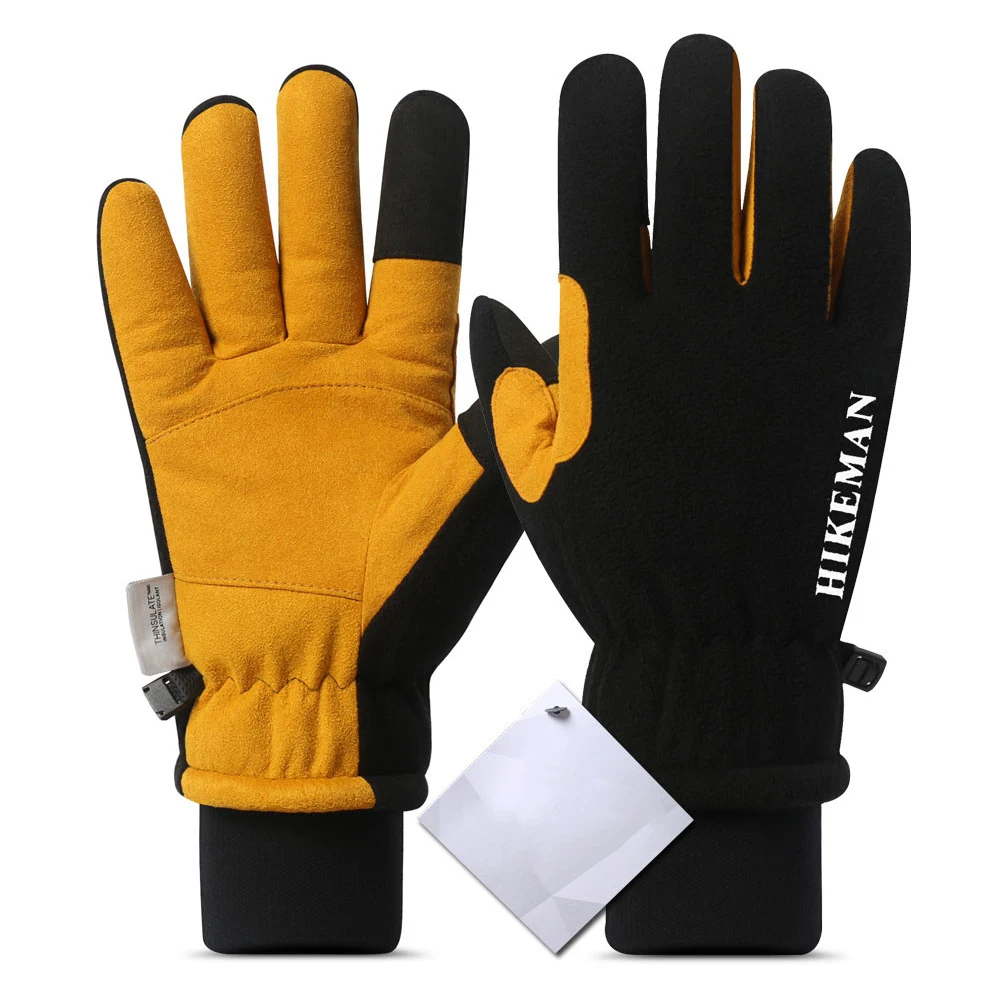 

Winter ski gloves, warm and cold outdoor sports, low temperature resistant gloves, thick lamb wool Waterproof and windproof