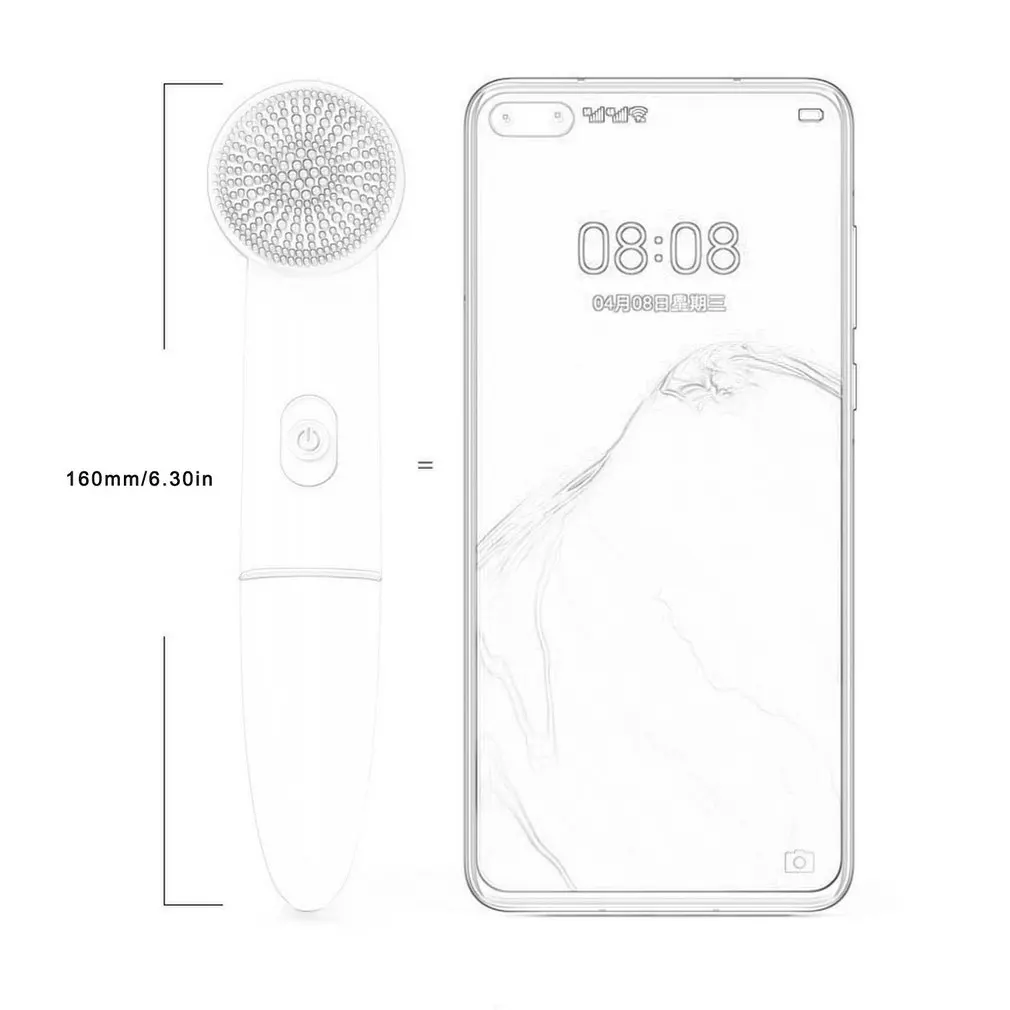 

2 in 1 Electric Silicone Face Cleansing Brush Vibration Massage Facial T Zone Deep Clean Remove Exfoliating Acne Skin Care Tools