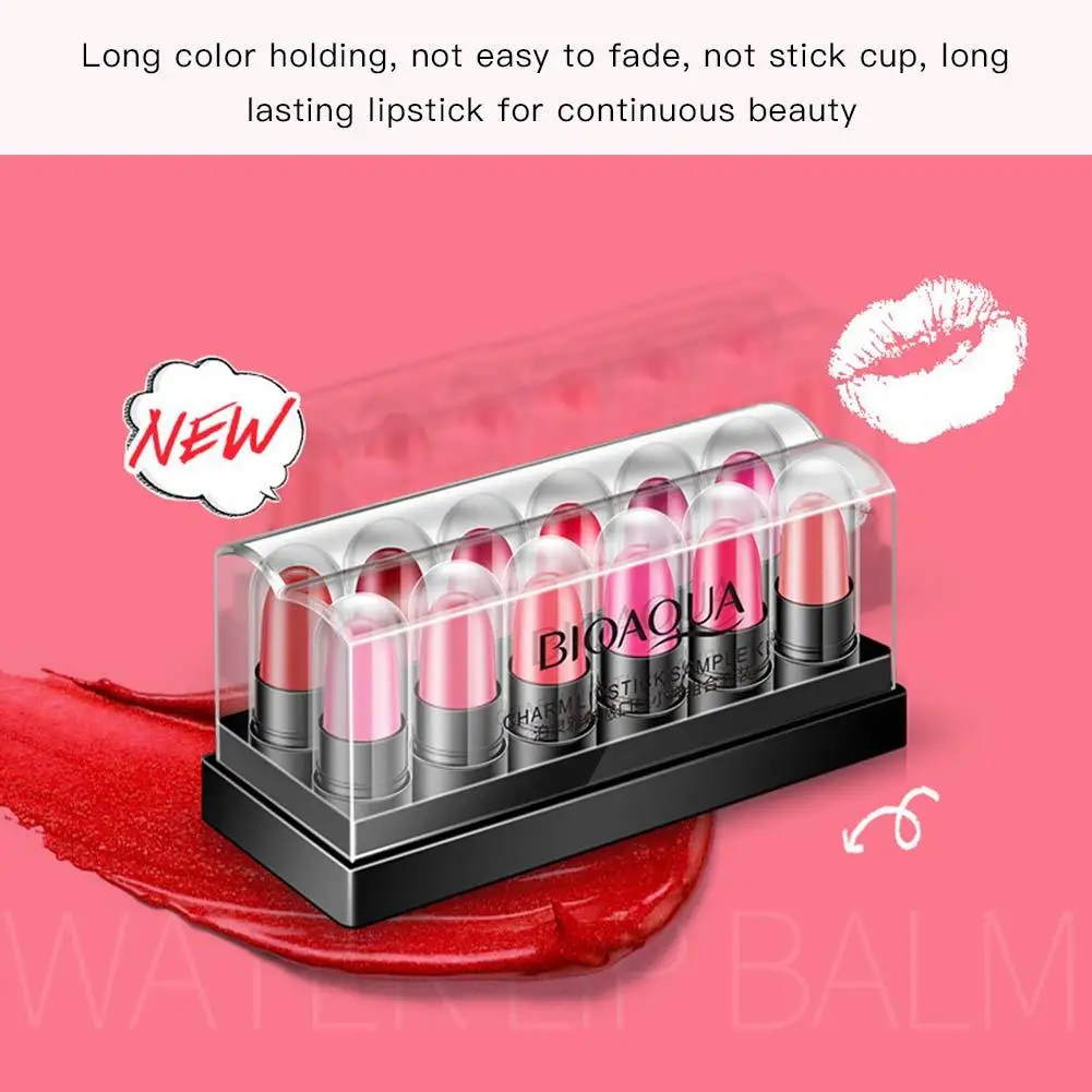 

Lipstick Set Moisturizing Long Lasting Waterproof Women Girls Portable Makeup Fashion Mini Lipstick Lip Cream Kit 12Pcs
