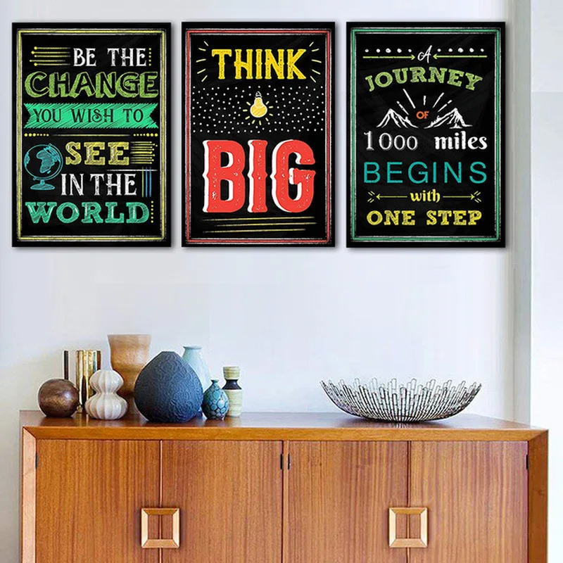 2019 горячая Распродажа вдохновляющий постер на английском языке с буквами