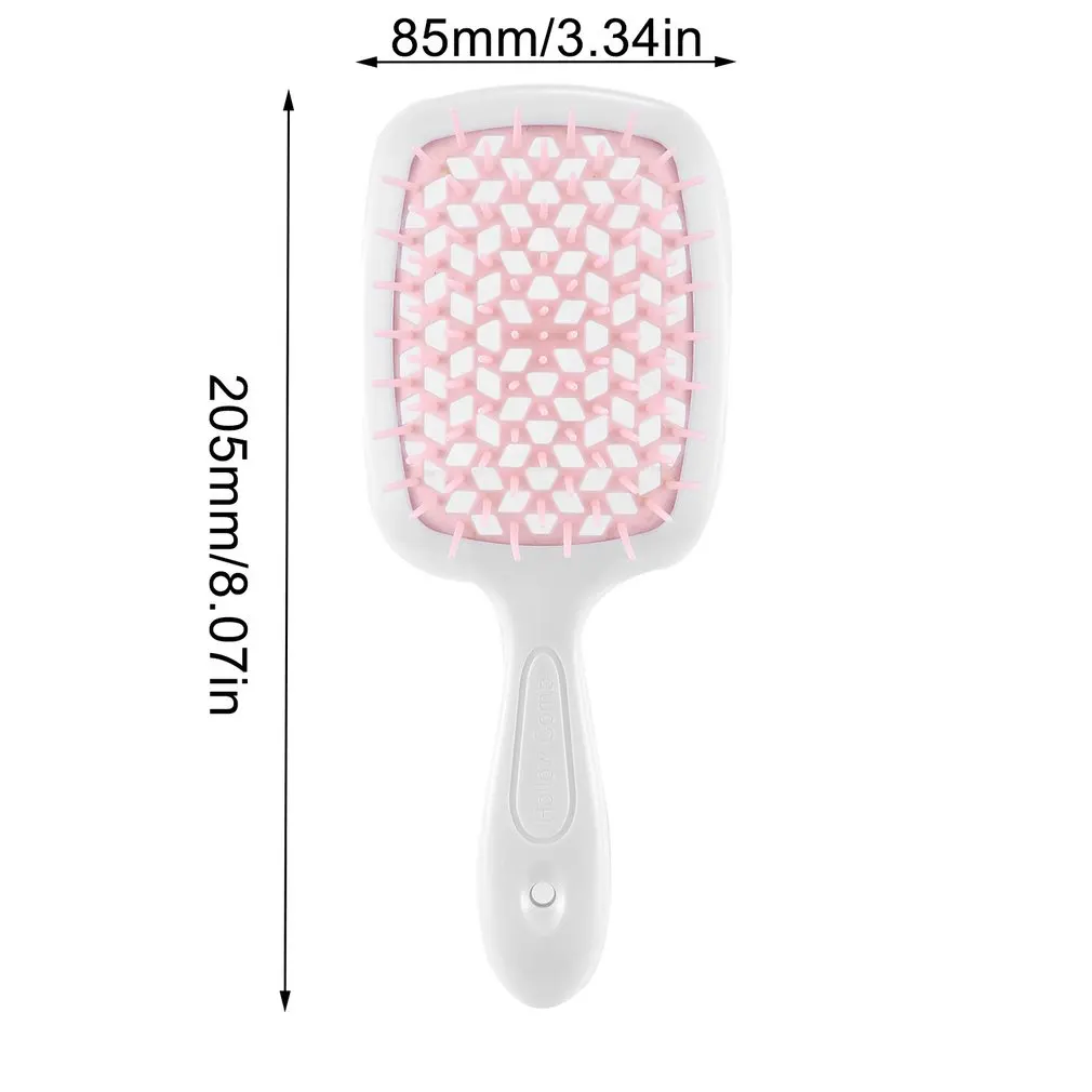 

Anti-Static Detangling Brush For Wet Or Dry Hair Flexible With Nylon Bristles Comb With Hanging Hole