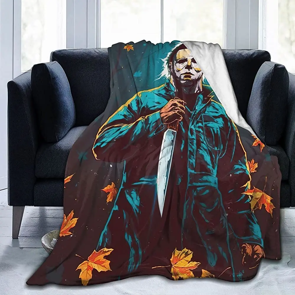 

Horror Movie Throw Blanket Halloween Blankets for Bed Couch Living Room 50"X40"