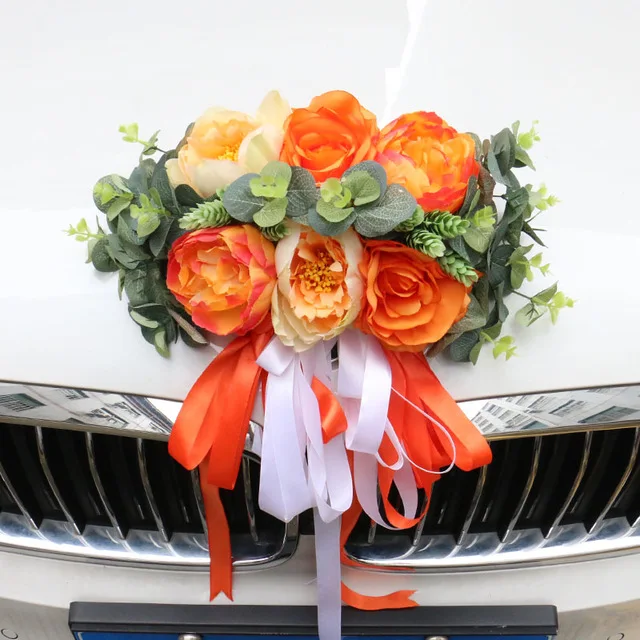 16 1 комплект искусственный цветок Свадебный Автомобильный декоративный набор романтические шелковые поддельные розовые цветы пиона подарок на день Святого Валентина вечерние принадлежности для фестиваля - Цвет: 16