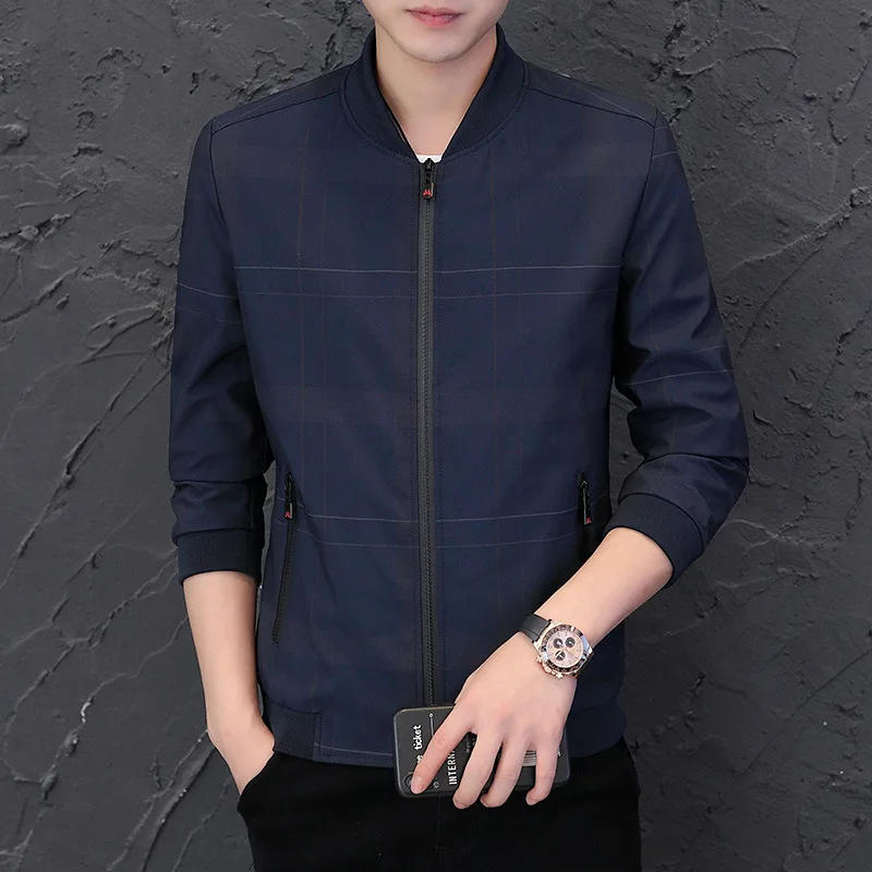 

2021 Spring New Men's Bomber Zipper Jacket Male Casual Streetwear Hip Hop Slim Fit Pilot Coat Men Sriped Clothing