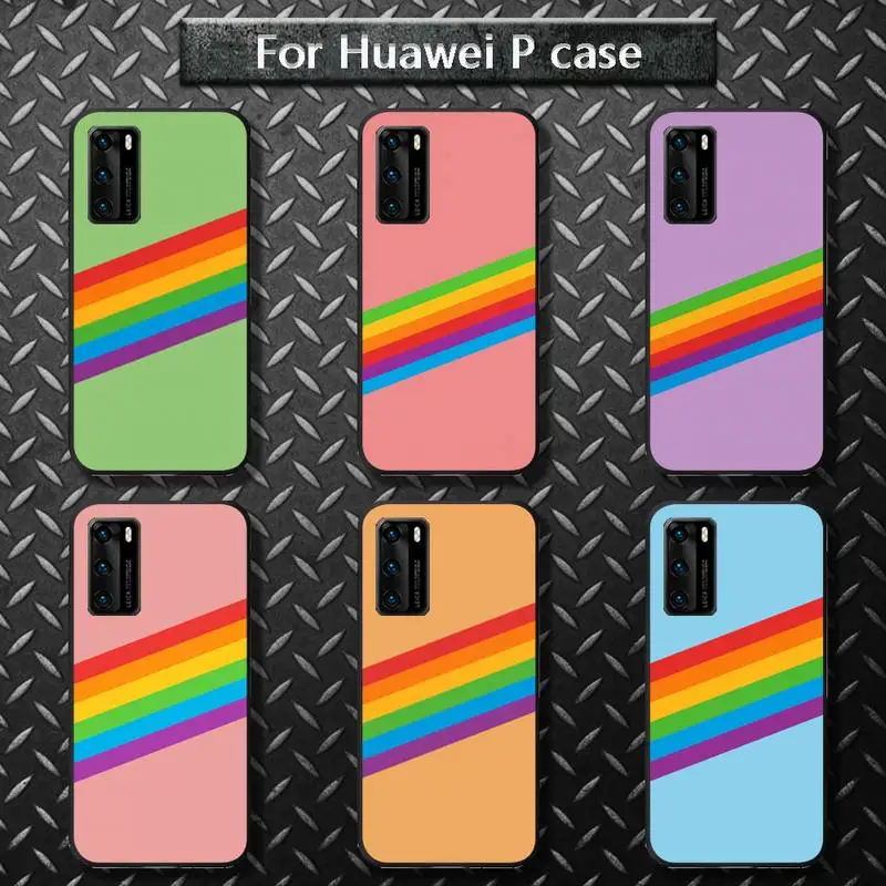 

Rainbow Phone Cases for huawei P40 pro lite P8 P9 P10 P20 P30 psmart 2019 2017 2018
