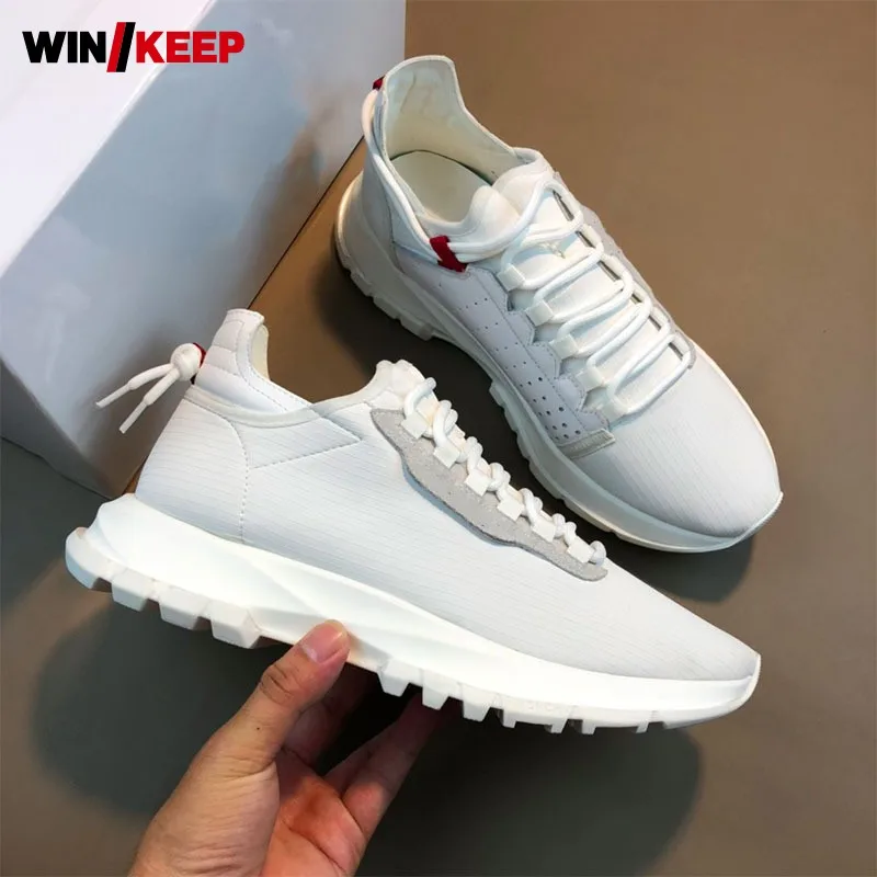 

Кроссовки мужские сетчатые на шнуровке, спортивная обувь на платформе, круглый носок, уличные Прогулочные кроссовки для бега, летние