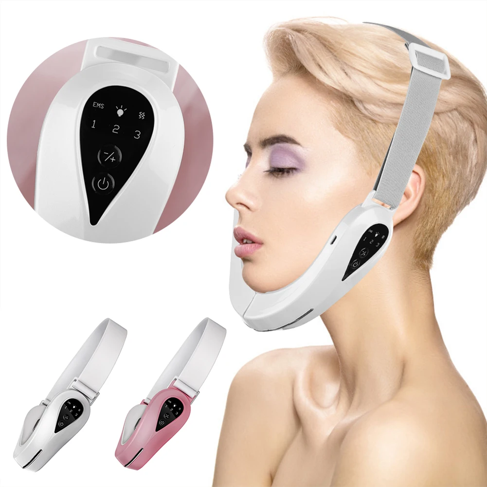 

EMS Facial Massager Chin Lift Belt LED Photon Therapy Face Slimming Vibration Device Cellulite Jaw Face Lifting Machine Dropship