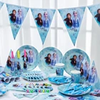 Воздушный шар с изображением холодной Анны и Эльзы, высококачественные бумажные шарики, тарелки, аксессуары для украшения детского дня рождения