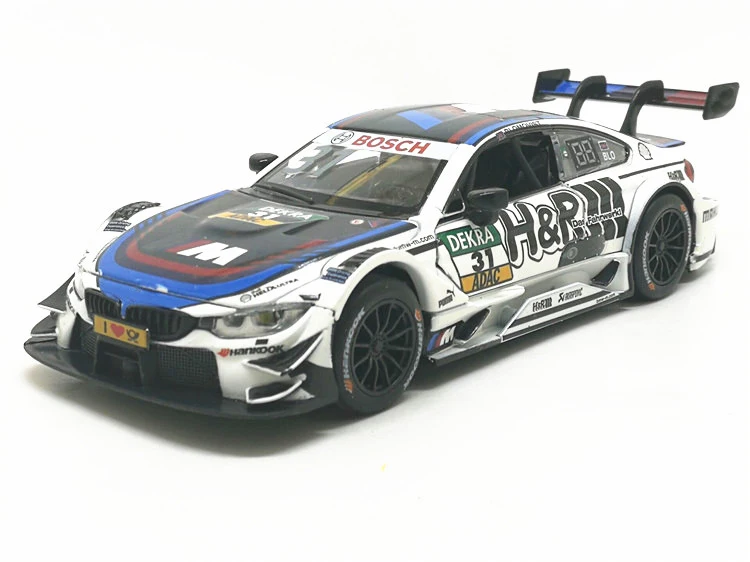 Литая под давлением Модель автомобиля игрушки 1:32 M4 DTM гоночная команда живопись оттягивающая копия со звуком светильник для детей игрушки подарки - Цвет: D
