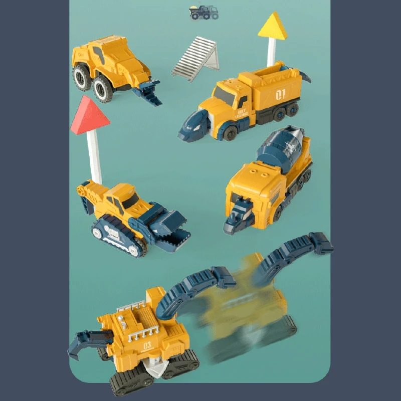 

P15C 5 in 1 Magnetic Mecha Assemble Toys Set Dinosaur Warrior Transforming Robot Toys