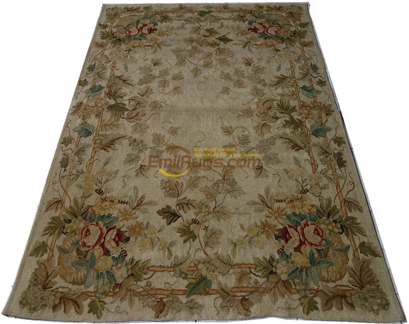 Xpa 26 шикарный потрепанный Pastel светильник Tone French Country Aubusson Area Mat 122x183 см Ɗx6'