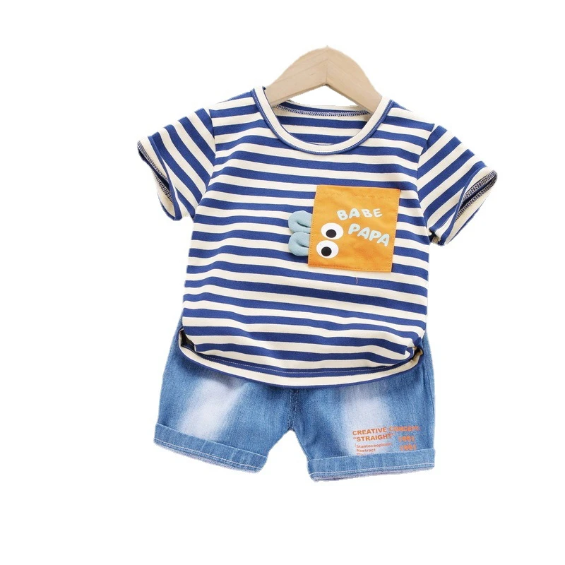 

New Summer Baby Girl Clothes Children Cotton T-Shirt Shorts 2Pcs/Set Boys Fashion Clothing Toddler Casual Costume Kid Sportswear