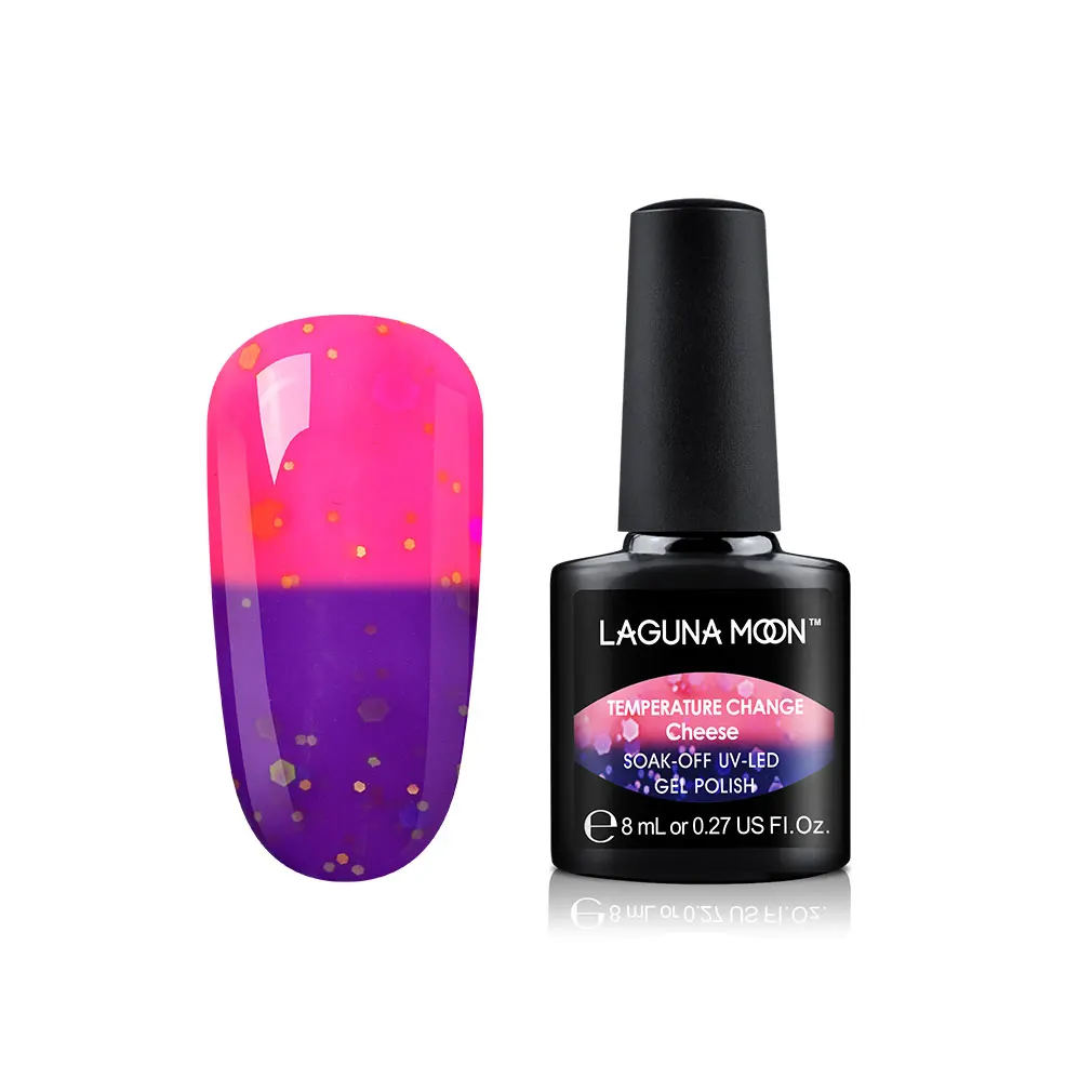 Lagunamoon 8ml Cheese Change Color UV Gel Nail Polish Temperature Change Color Soak Off Nail Art Varnish Gellak Hybrid Lacquer - Цвет: 29