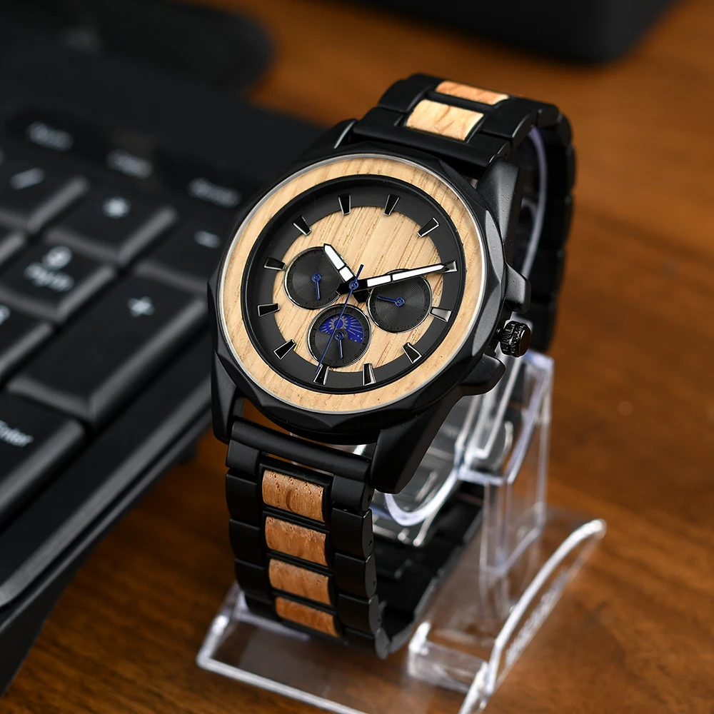 Часы наручные Ever Move мужские деревянные классические модные водонепроницаемые