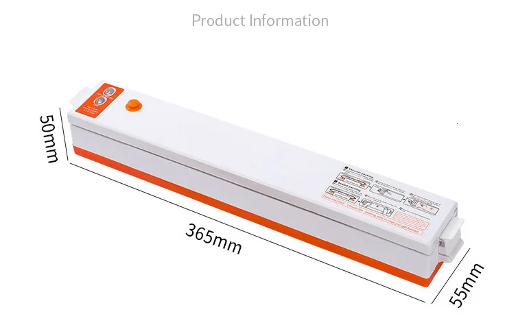 

Food Vacuum Sealer Packaging Machine 220V including Vaccum Packer can be use for food saver kitchen electrical appliances best