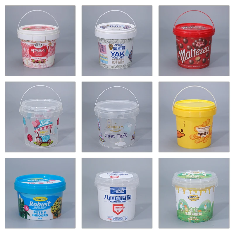 

UMETASS 900ML Thicken Small Plastic Bucket for LIquid Lotion Food Grade Packing Container 10PCS/lot