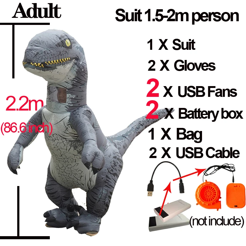 Костюм Велоцираптора для взрослых Cospaly мир Юрского периода фантазия Хэллоуин