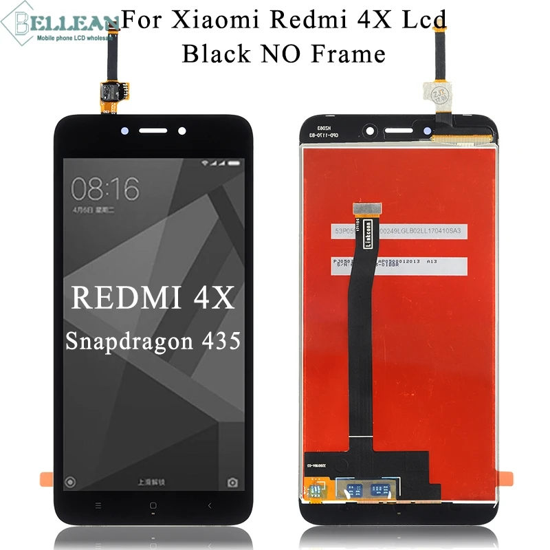 Dinamico Акция 5,0 дюймов для Xiaomi Redmi 4X ЖК-дисплей, сенсорная панель, дигитайзер в сборе с рамкой, запасные части - Цвет: Black No Frame