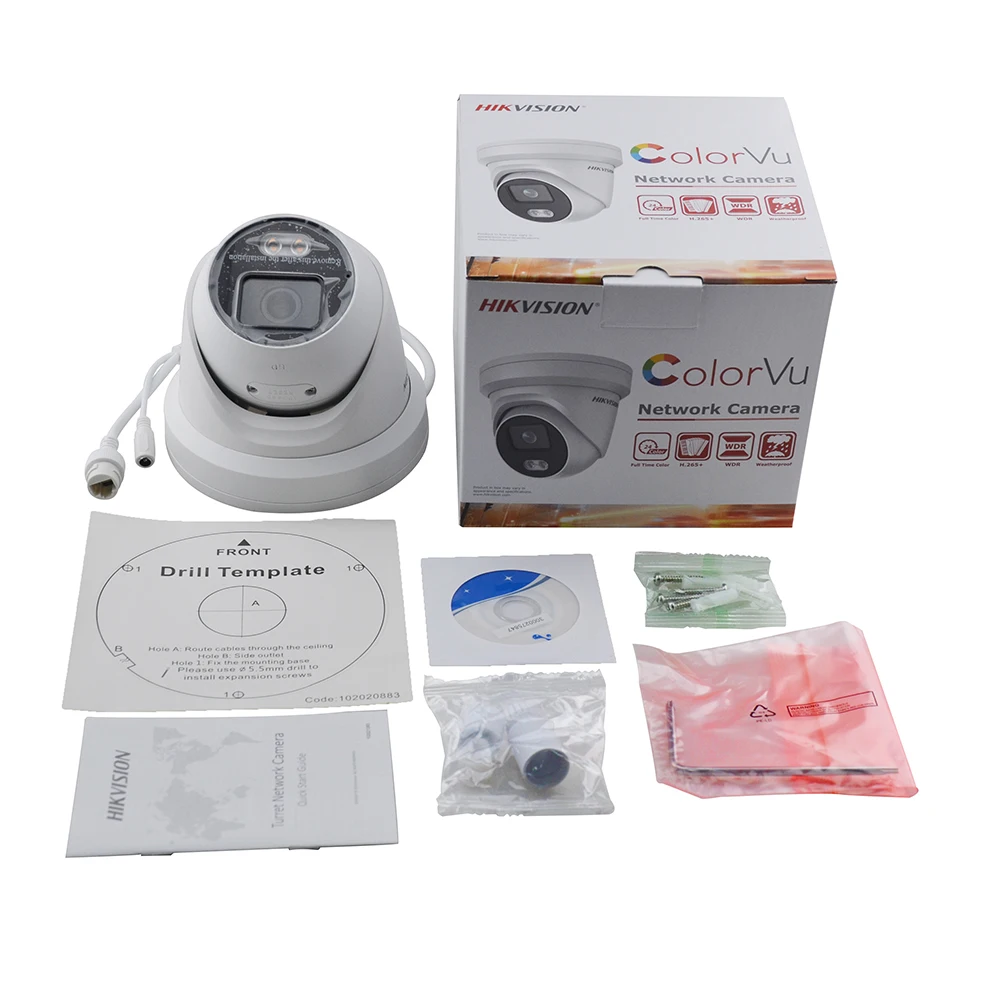 IP-камера Hikvision 4 МП ColorVu револьверный штатив 24/7 дюйма цветное изображение